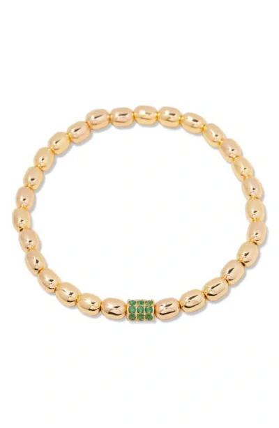 Brook & York Brook And York Brei Birthstone Beaded Stretch Bracelet In Gold May
