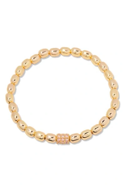 Brook & York Brook And York Brei Birthstone Beaded Stretch Bracelet In Gold October
