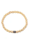 Brook & York Brook And York Brei Birthstone Beaded Stretch Bracelet In Gold September