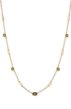 Brook & York Brook And York Brenna Birthstone Station Necklace In Gold