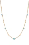 Brook & York Brook And York Brenna Birthstone Station Necklace In Gold