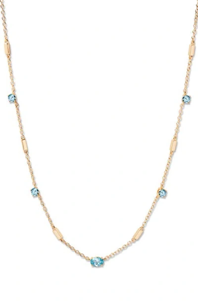 Brook & York Brook And York Brenna Birthstone Station Necklace In Gold