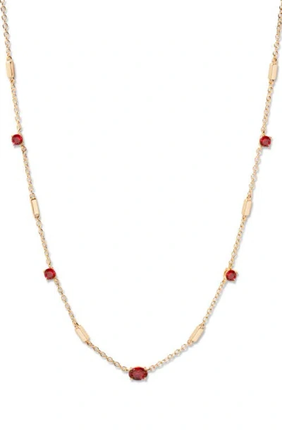 Brook & York Brook And York Brenna Birthstone Station Necklace In Gold