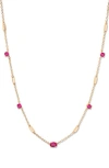 Brook & York Brook And York Brenna Birthstone Station Necklace In Gold