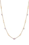 Brook & York Brook And York Brenna Birthstone Station Necklace In Gold