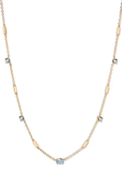 Brook & York Brook And York Brenna Birthstone Station Necklace In Gold