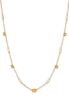 Brook & York Brook And York Brenna Birthstone Station Necklace In Gold