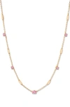 Brook & York Brook And York Brenna Birthstone Station Necklace In Gold