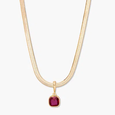 Brook & York Build Your Own Sadie Bezel Birthstone Necklace In Gold
