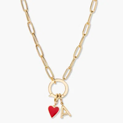 Brook & York Cameron Mini Initial Necklace In Gold