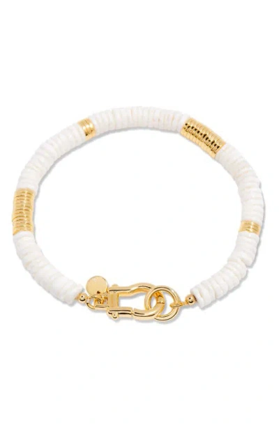 Brook & York Capri Beaded Shell Bracelet In White