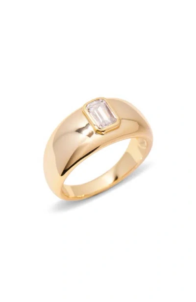 Brook & York Brook And York Carter Baguette Cut Cubic Zirconia Dome Ring In Gold