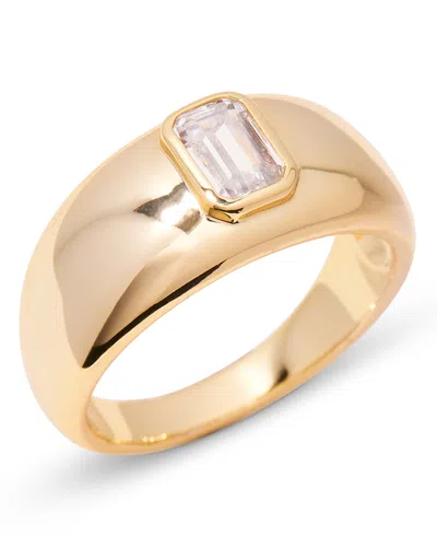 Brook & York Brook And York Carter Baguette Cut Cubic Zirconia Dome Ring In Gold