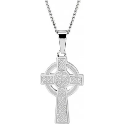 Brook & York Celtic Cross Pendant Necklace In Silver