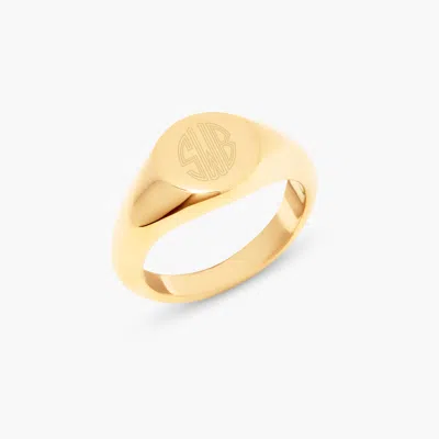 Brook & York Claire Petite Signet Ring In Gold