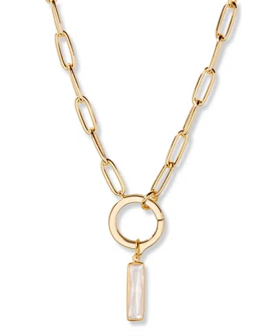Brook & York Colette Birthstone Elongated Necklace In Gold