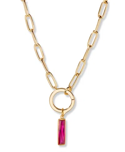 Brook & York Colette Birthstone Elongated Necklace In Gold