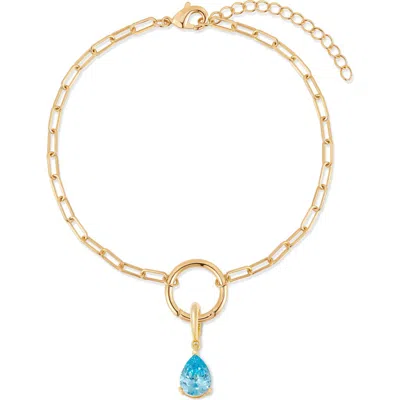Brook & York Brook And York Colette Mini Teardrop Birthstone Bracelet In Gold