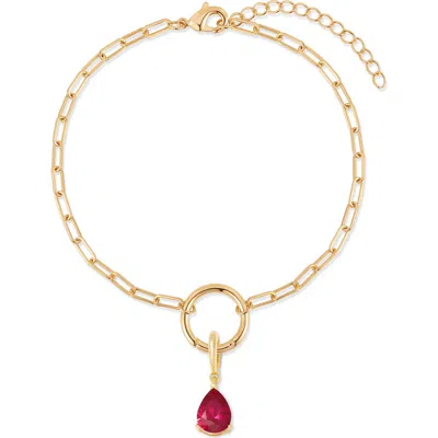 Brook & York Brook And York Colette Mini Teardrop Birthstone Bracelet In Gold