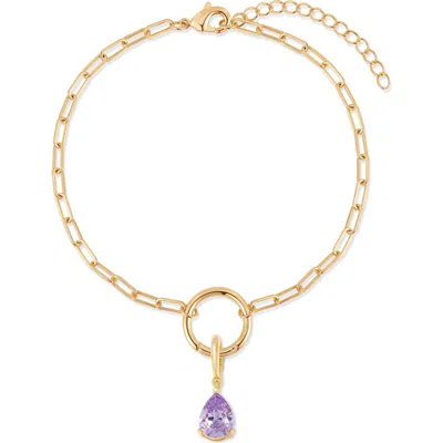 Brook & York Brook And York Colette Mini Teardrop Birthstone Bracelet In Gold