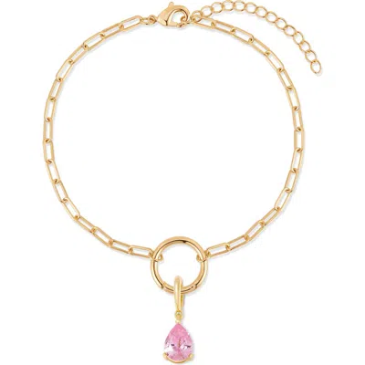 Brook & York Brook And York Colette Mini Teardrop Birthstone Bracelet In Gold