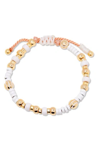 Brook & York Brook And York Cove Beaded Bracelet In Gold/white