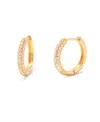 Brook & York Crystal 14k Gold-plated Vermeil Cecile Hoops In Gold