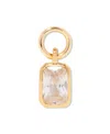 Brook & York Cubic Zirconia 14k Gold-plated Mackenzie Birthstone Charm In Gold- Apr
