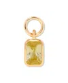 Brook & York Cubic Zirconia 14k Gold-plated Mackenzie Birthstone Charm In Gold- Aug