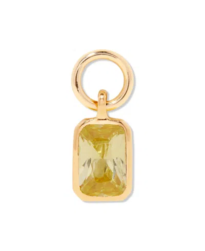 Brook & York Cubic Zirconia 14k Gold-plated Mackenzie Birthstone Charm In Gold- Nov