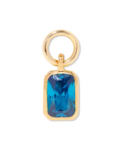 Brook & York Cubic Zirconia 14k Gold-plated Mackenzie Birthstone Charm In Gold- Dec