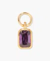 Brook & York Cubic Zirconia 14k Gold-plated Mackenzie Birthstone Charm In Gold- Feb