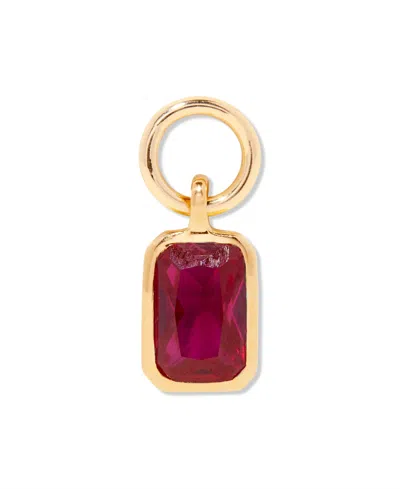 Brook & York Cubic Zirconia 14k Gold-plated Mackenzie Birthstone Charm In Gold- Jul