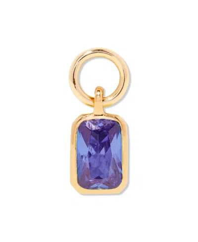 Brook & York Cubic Zirconia 14k Gold-plated Mackenzie Birthstone Charm In Gold- Jun