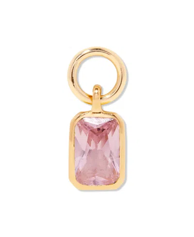Brook & York Cubic Zirconia 14k Gold-plated Mackenzie Birthstone Charm In Gold- Oct