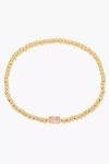 Brook & York Custom Birthstone Beaded Stretch Bracelet In Pink