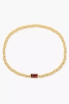 Brook & York Custom Birthstone Beaded Stretch Bracelet In Purple