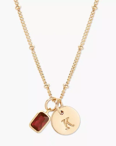 Brook & York Custom Birthstone Initial Necklace In Gold