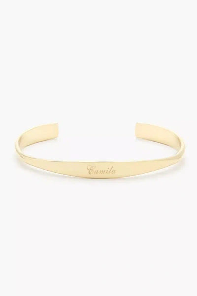 Brook & York Custom Name Cuff Bracelet In Gold