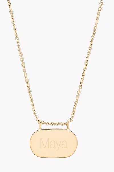 Brook & York Custom Name Horizontal Pendant Necklace In Gold
