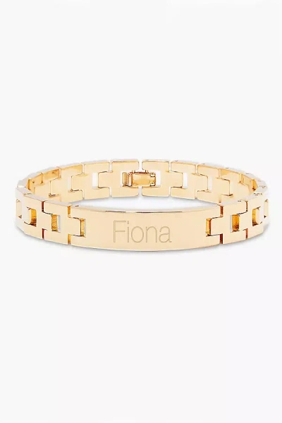 Brook & York Custom Name Watch Bracelet In Gold