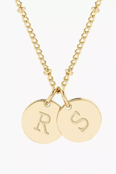 Brook & York Custom Two Initial Gold Filled Disc Necklace