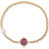 Brook & York Brook And York Dakota Birthstone Bracelet In Brown