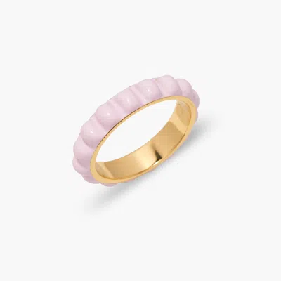 Brook & York Delmar Enamel Ring In Pink
