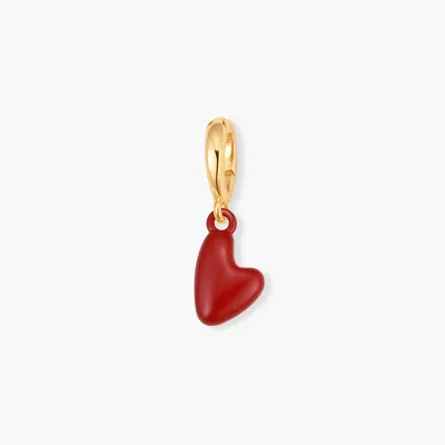 Brook & York Effie Mini Enamel Heart Birthstone Charm In Red