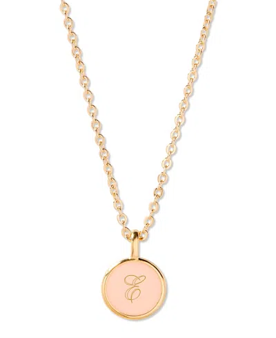 Brook & York Enamel Ava Initial Pendant In Gold - E