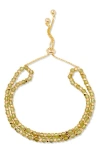 Brook & York Brook And York Evette Birthstone Beaded Slider Bracelet In Gold August