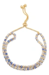 Brook & York Brook And York Evette Birthstone Beaded Slider Bracelet In Gold December