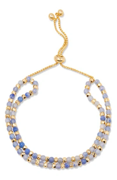 Brook & York Brook And York Evette Birthstone Beaded Slider Bracelet In Gold December