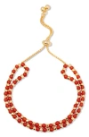 Brook & York Brook And York Evette Birthstone Beaded Slider Bracelet In Gold July